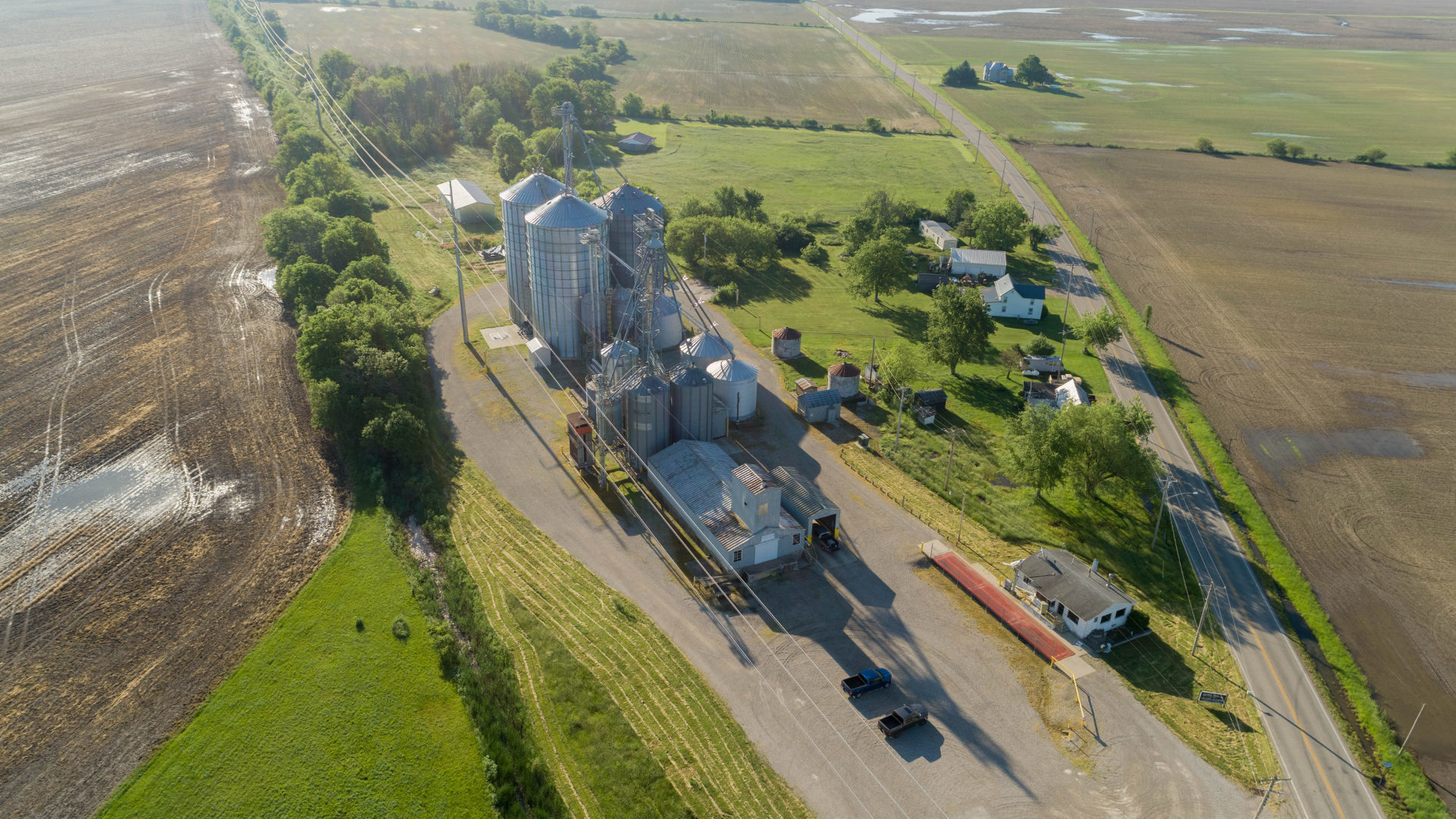 Atlanta Grain Elevator shown from above