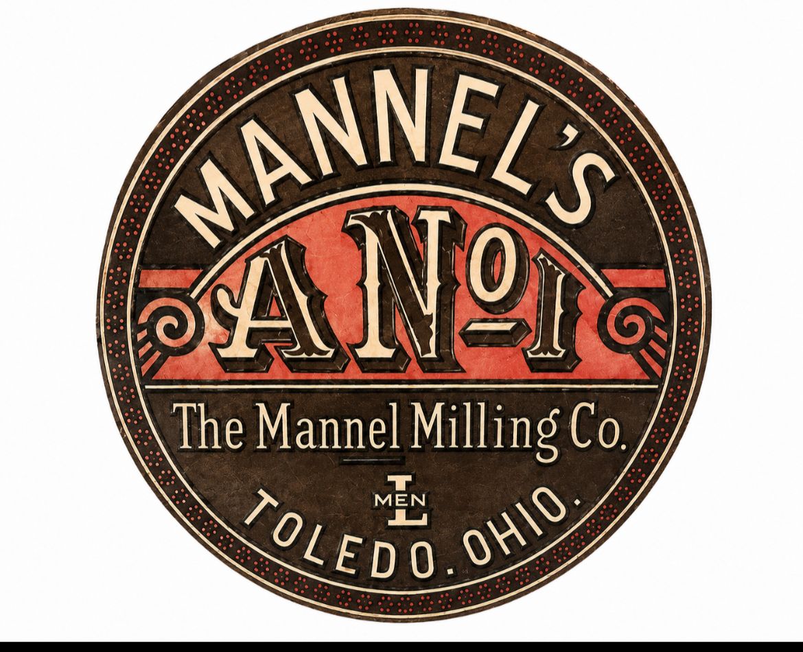Vintage logo for Mannel's A No. 1 flour