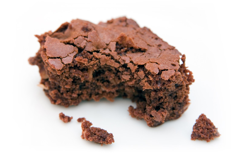 Brownie and large crumbs